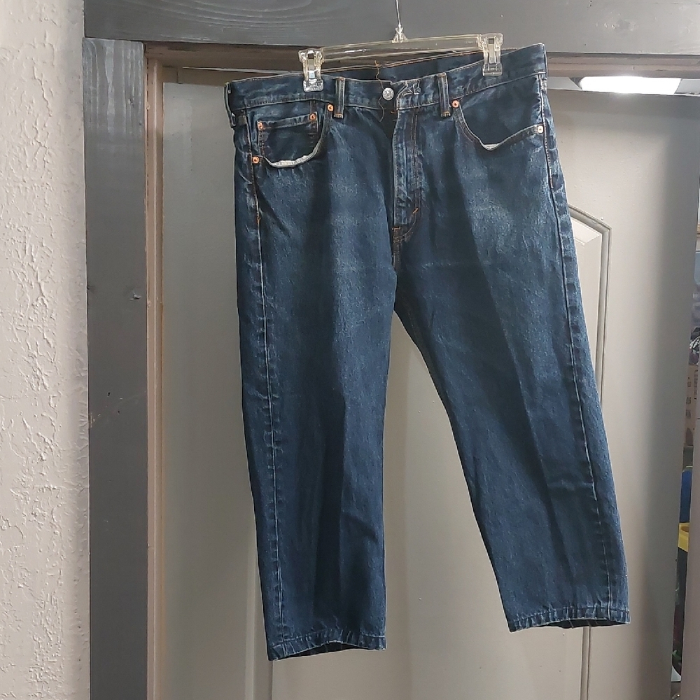 Men's Blue Straight-Leg Jeans